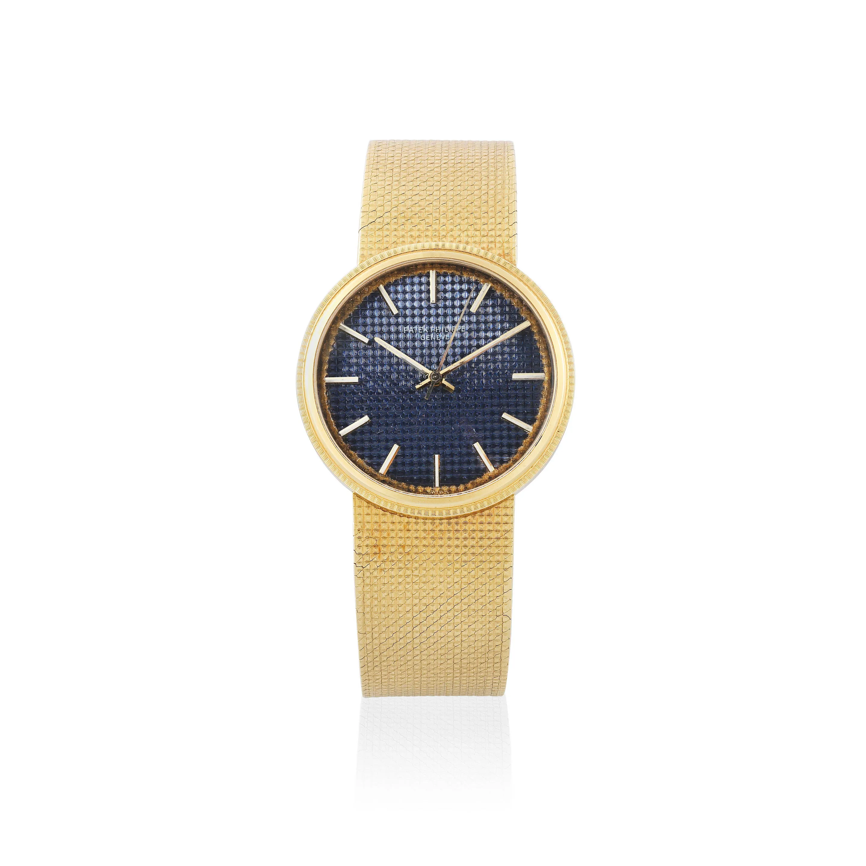 Patek Philippe Calatrava 3563/3 35mm Yellow gold Blue textured