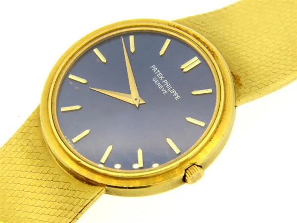 Patek Philippe Calatrava 3606-1 33mm Yellow gold Blue 2