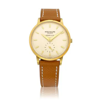 Patek Philippe Calatrava 3893 33mm Yellow gold Cream