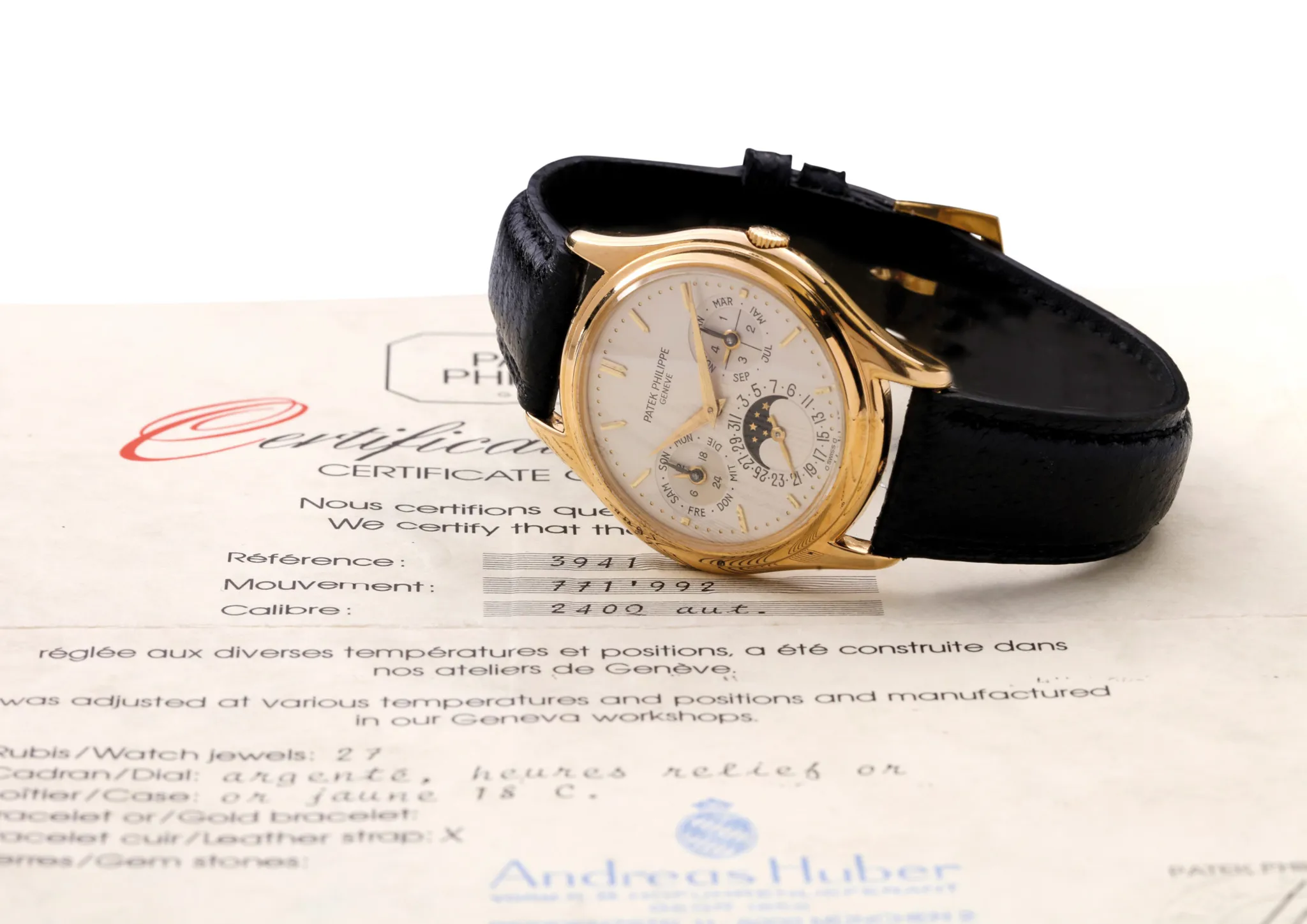 Patek Philippe Perpetual Calendar 3941 36mm Yellow gold White 2