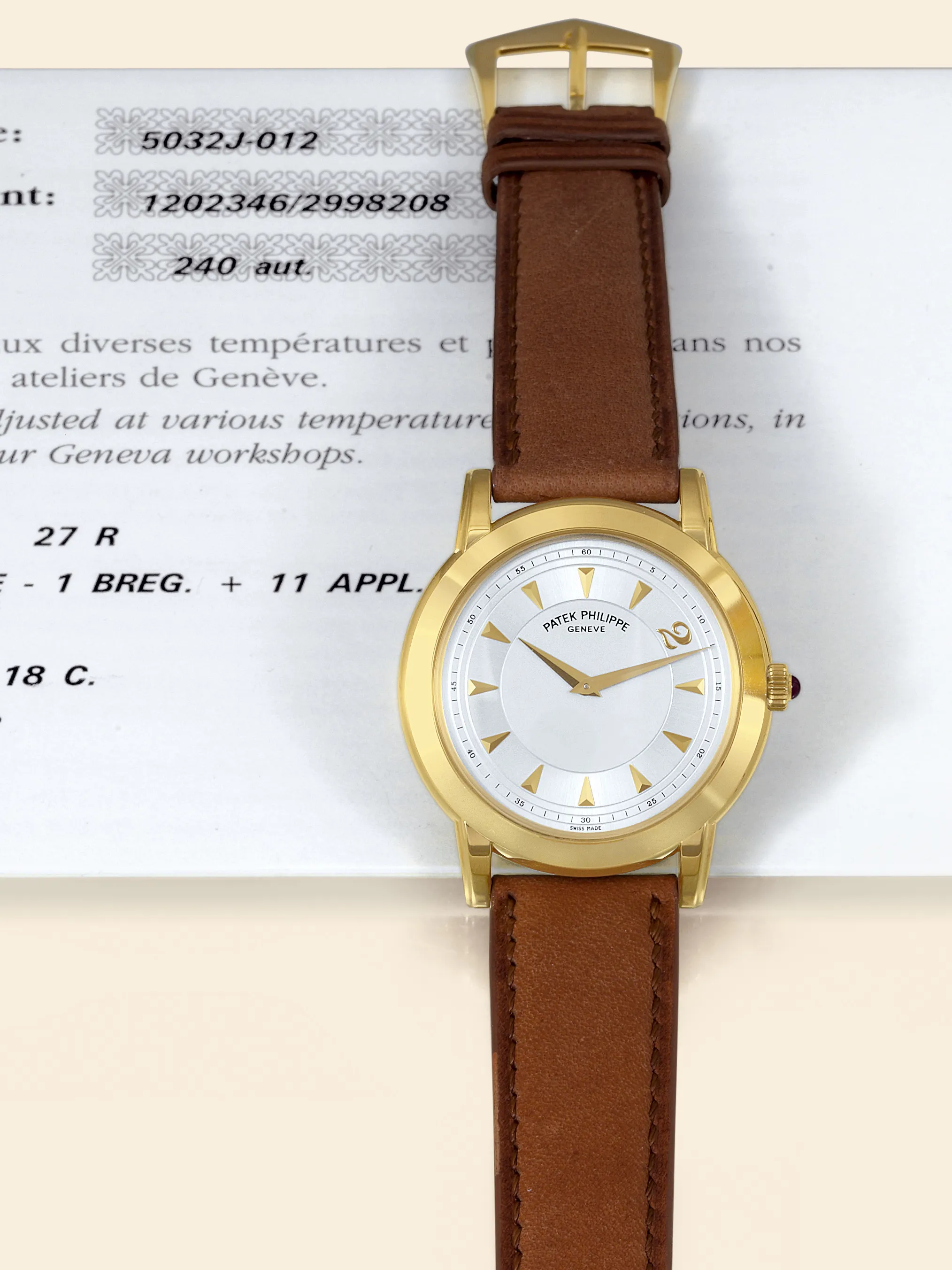 Patek Philippe Calatrava 5032J 36mm Yellow gold Silver