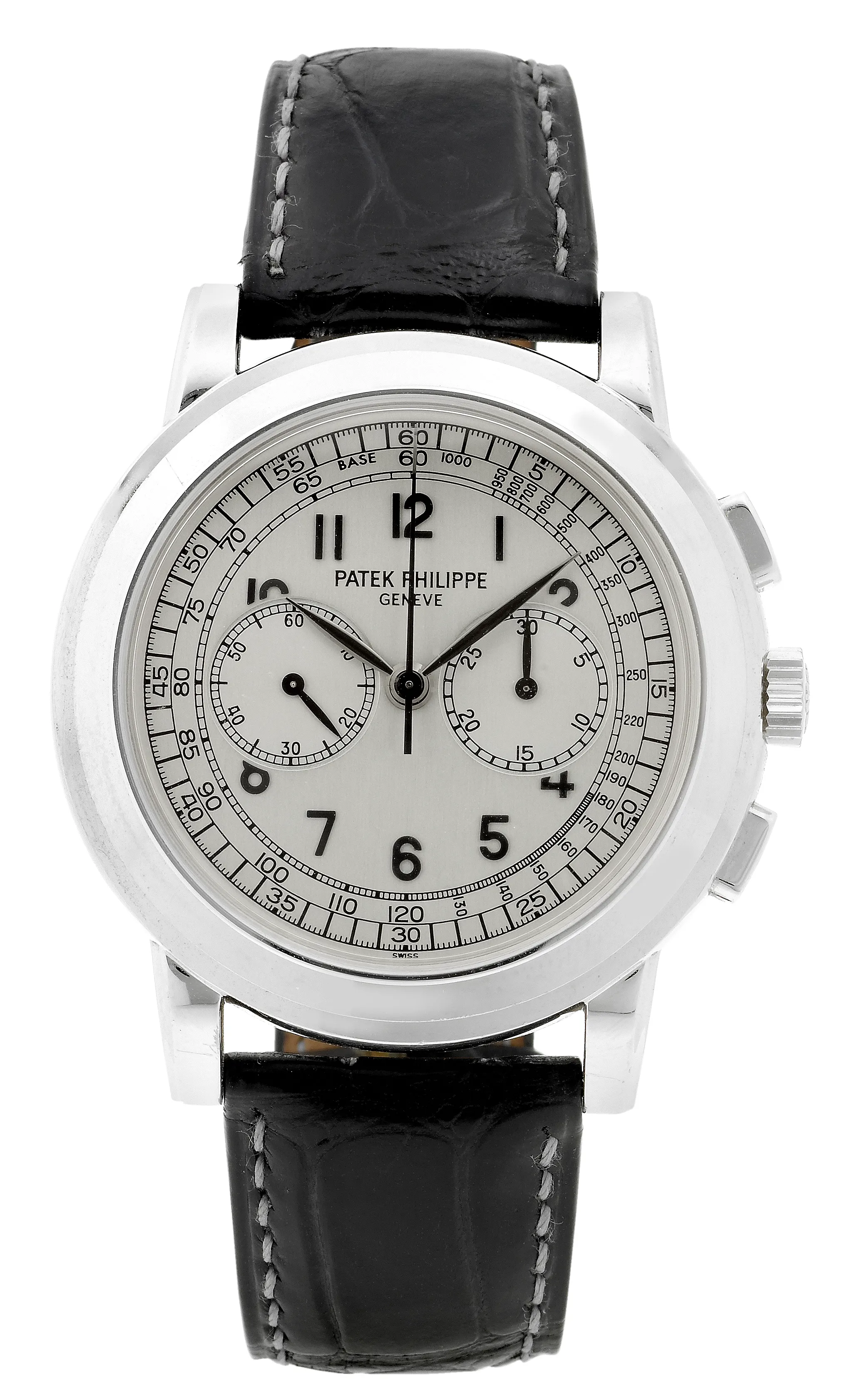 Patek Philippe Chronograph 5070 G 42mm White gold Silver