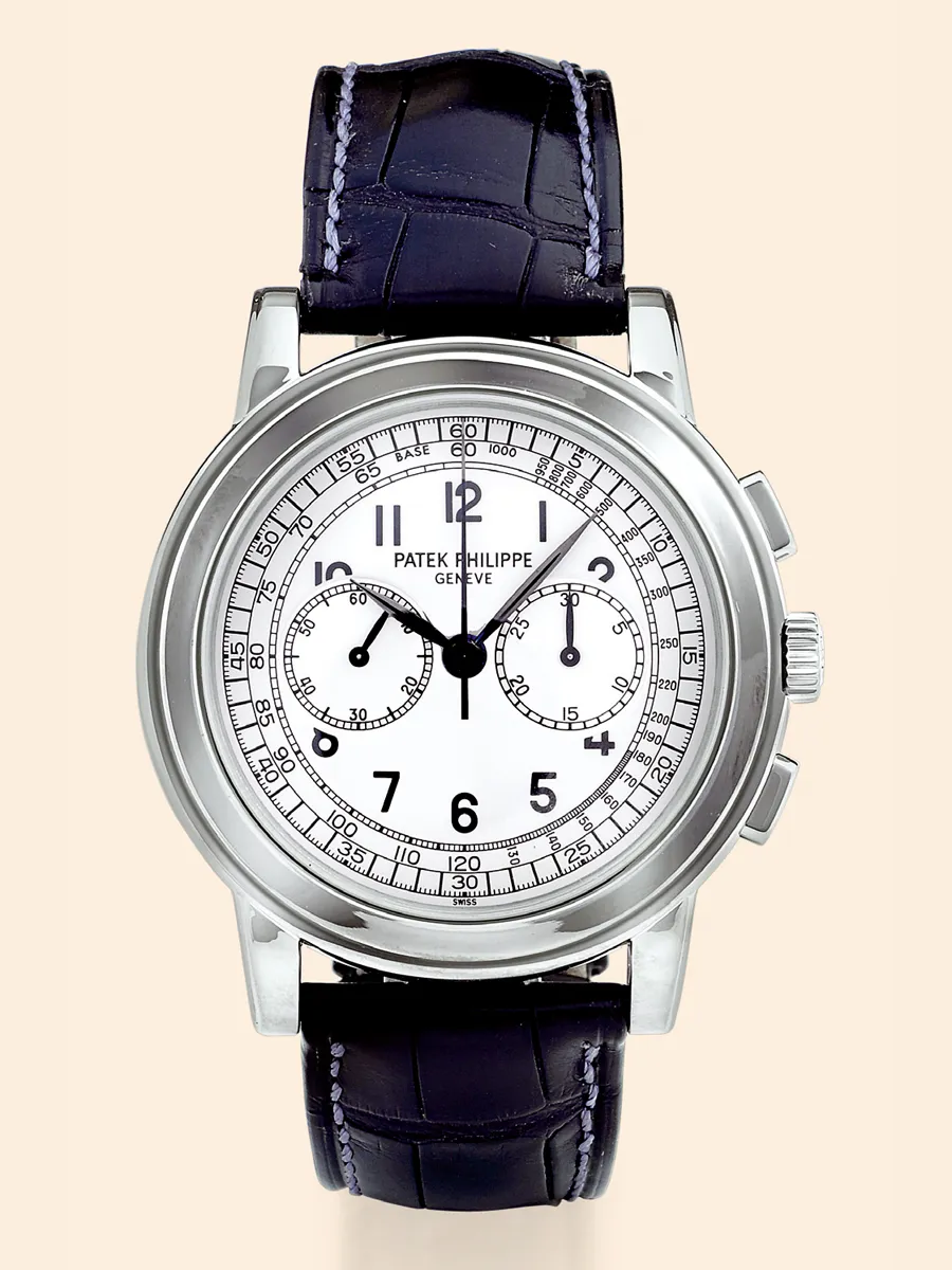 Patek Philippe Chronograph 5070 G 42mm White gold Silver