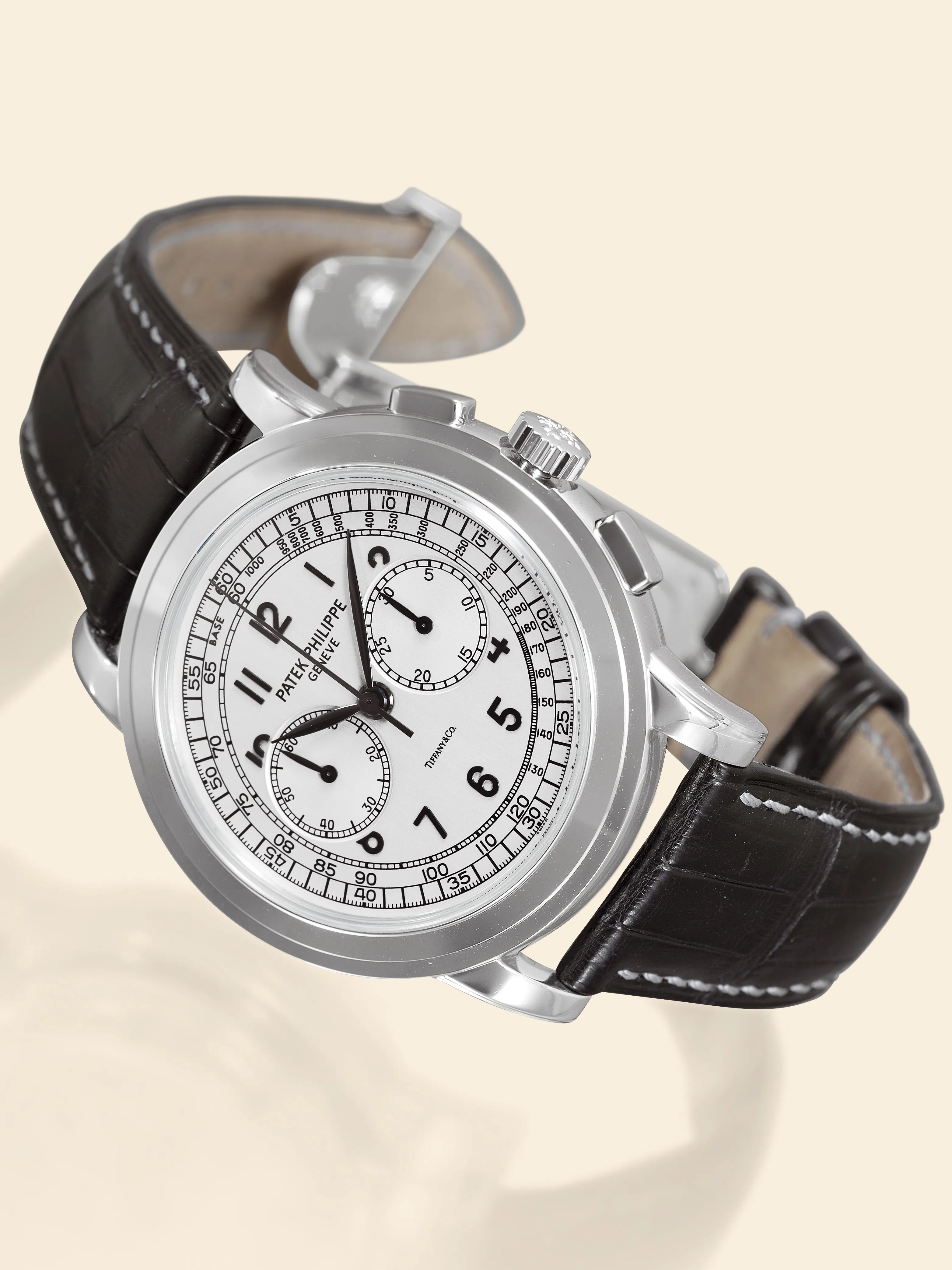 Patek Philippe Chronograph 5070 G 42mm White gold Silver