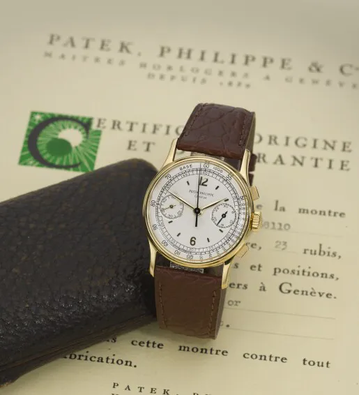 Patek Philippe Chronograph 130 33mm Yellow gold Silver