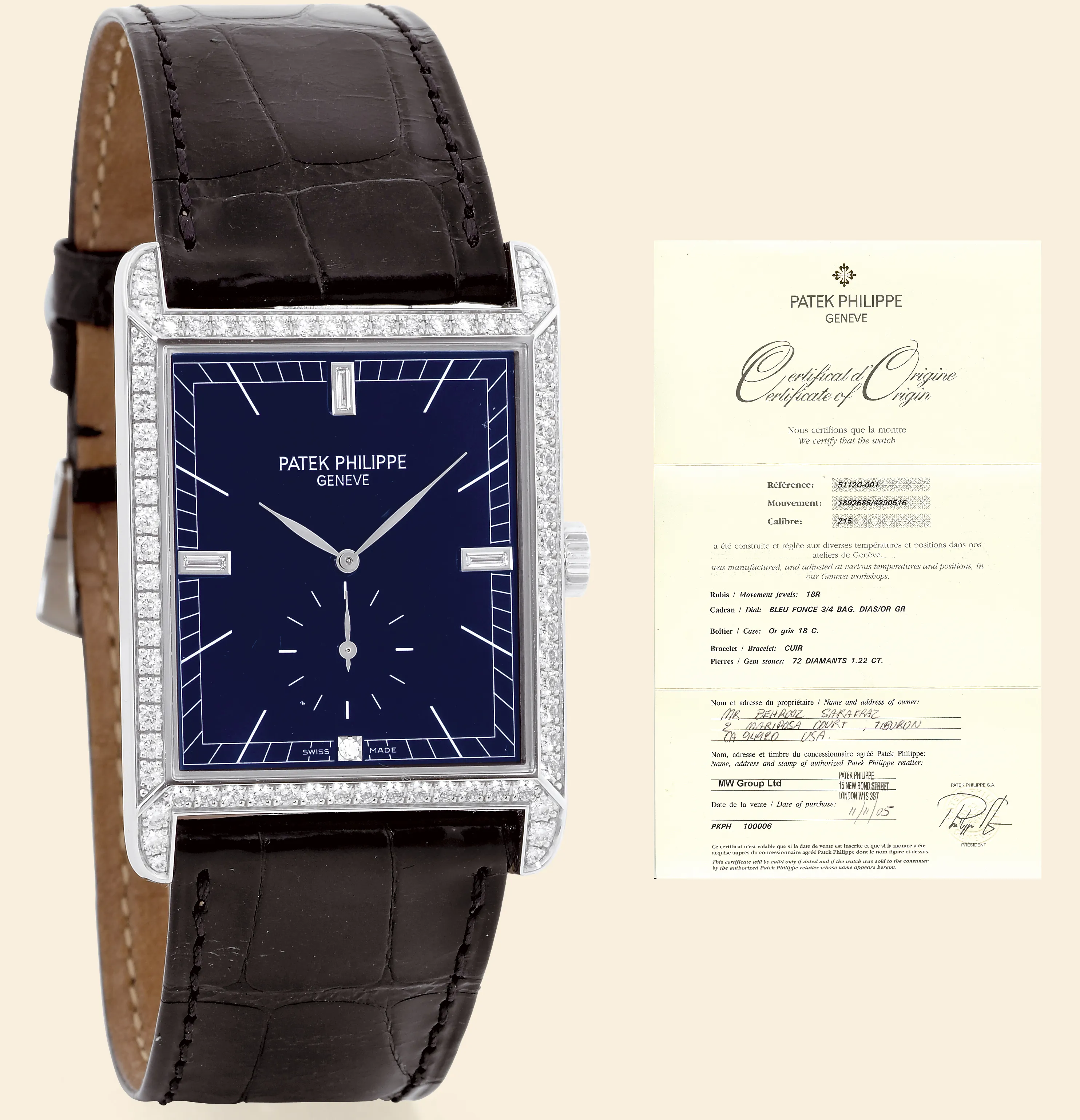 Patek Philippe Gondolo 5112 30mm Blue