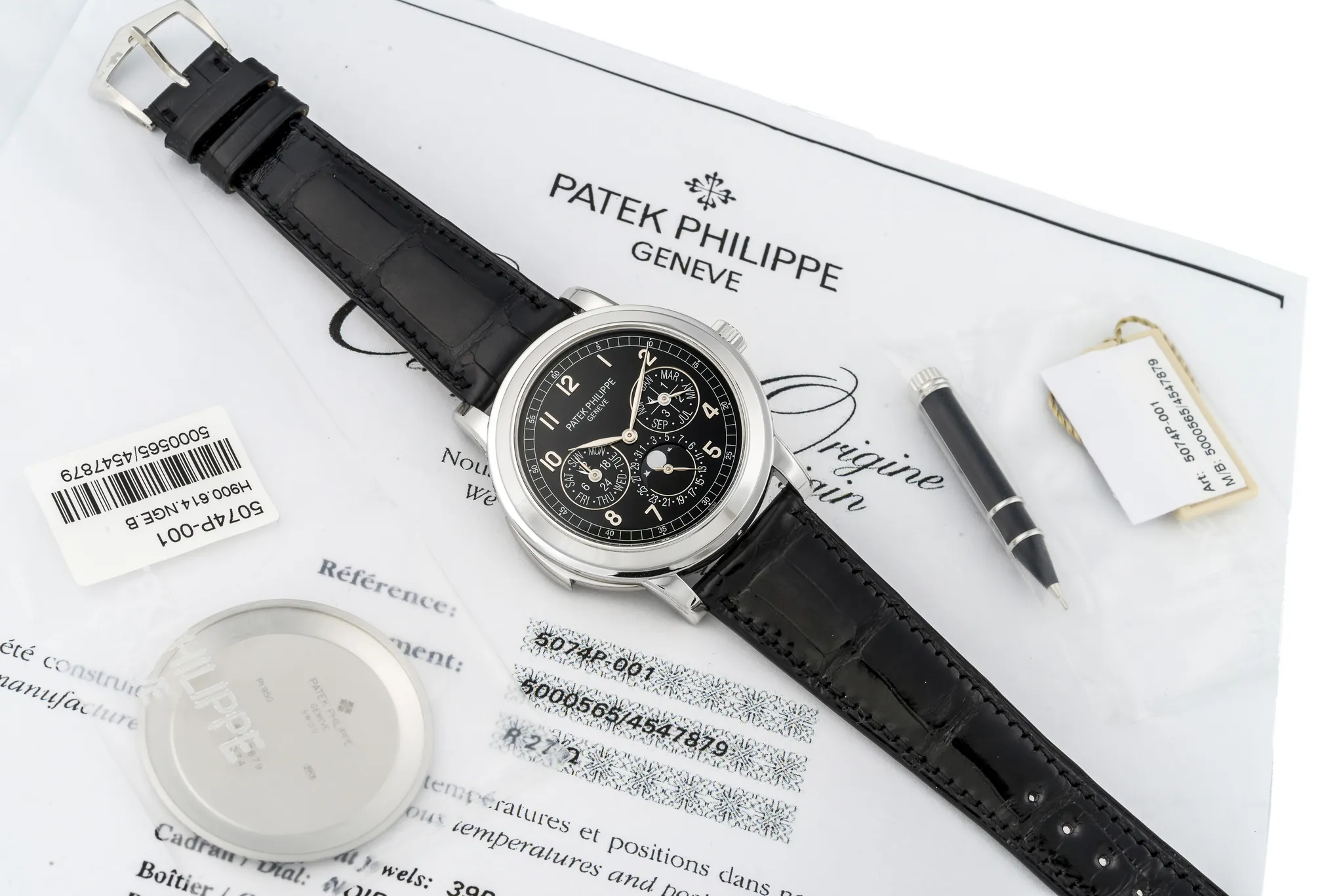 Patek Philippe Minute Repeater Perpetual Calendar 5074P 42mm Platinum Black