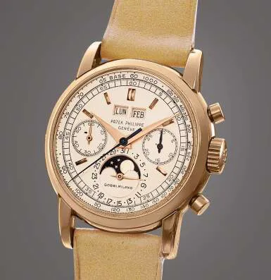 Patek Philippe Perpetual Calendar Chronograph 2499 37.5mm Rose gold Silver