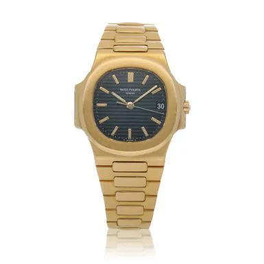 Patek Philippe Nautilus 3800/1J 37mm Yellow gold Blue