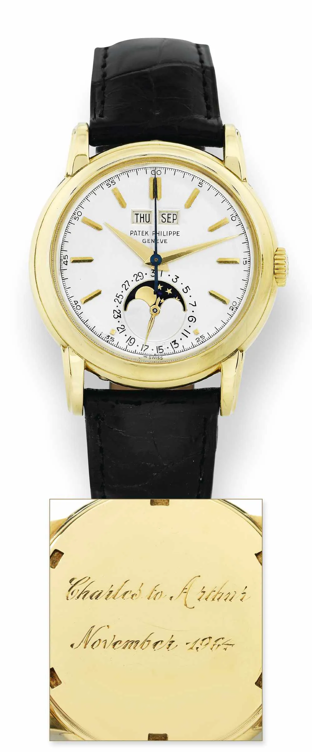 Patek Philippe Perpetual Calendar 2438/1 37mm Yellow gold Silver