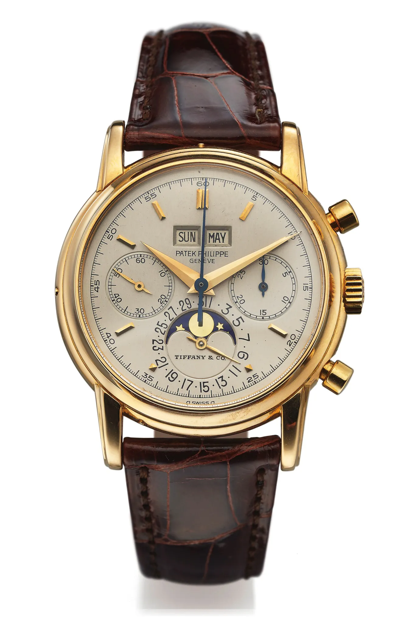 Patek Philippe Perpetual Calendar Chronograph 2499/100 38mm Yellow gold Silver