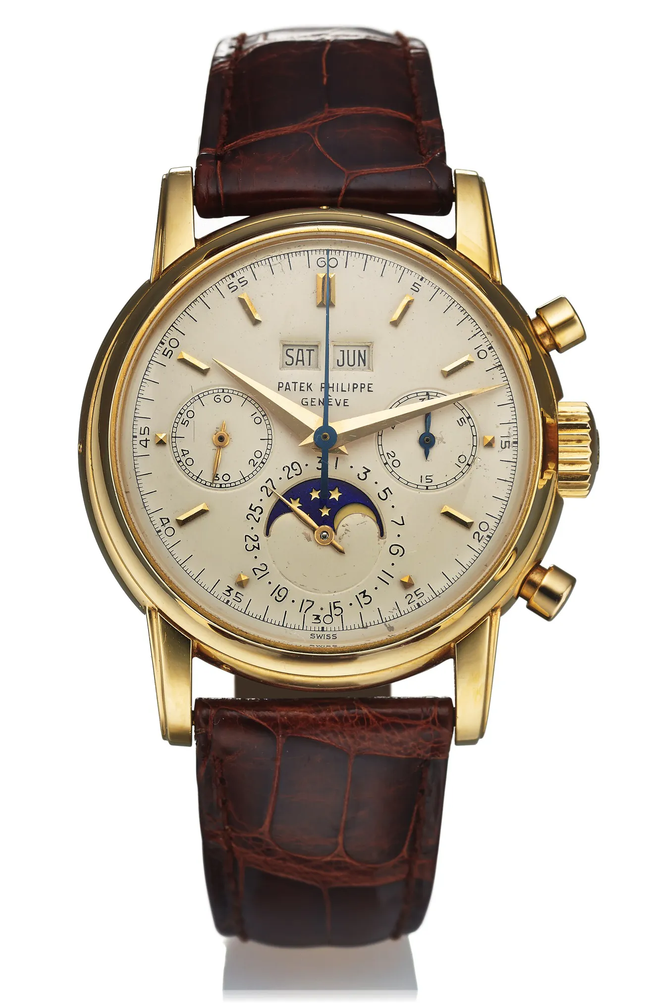 Patek Philippe Perpetual Calendar Chronograph 2499 37mm Yellow gold White