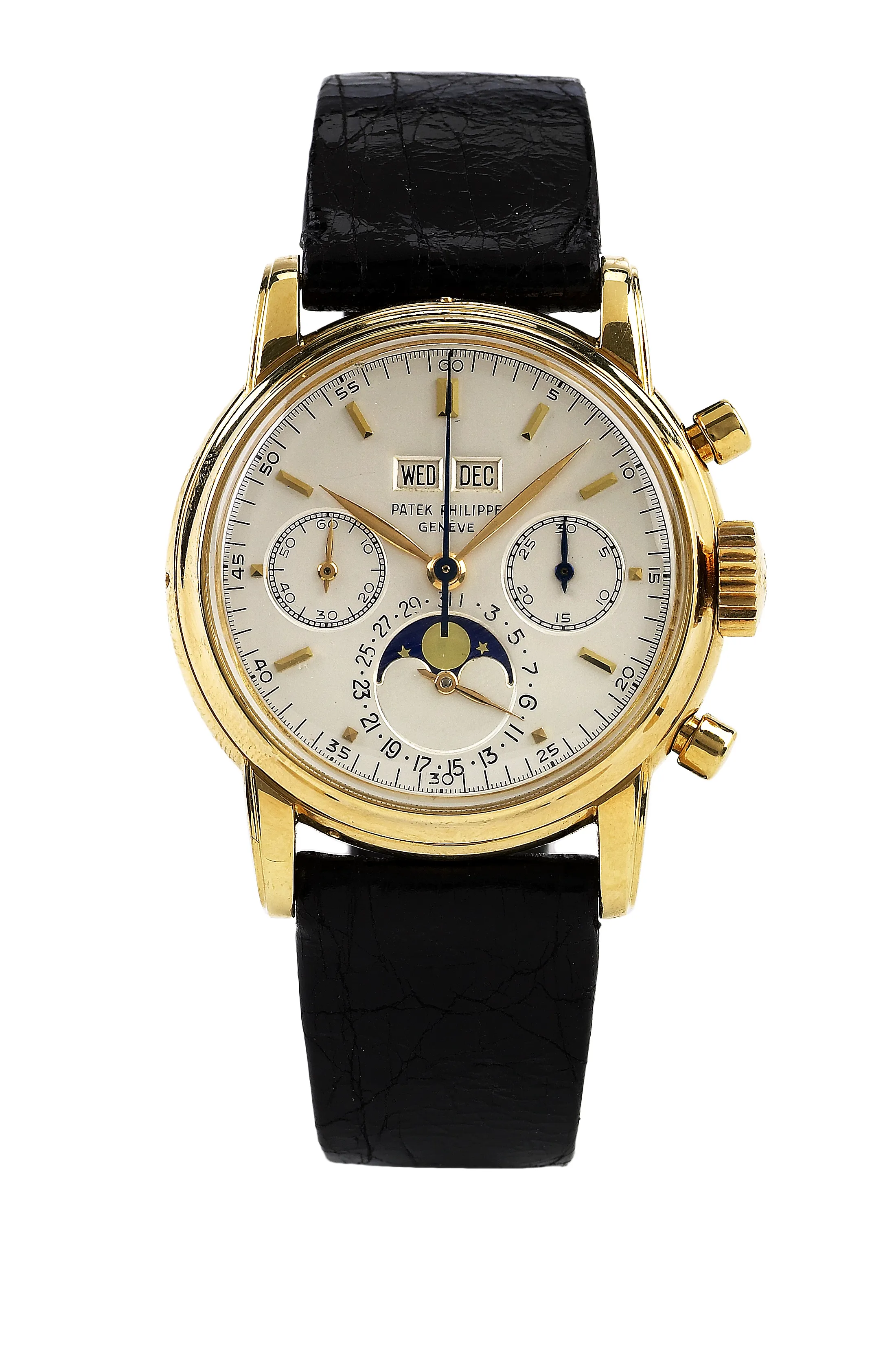 Patek Philippe Perpetual Calendar Chronograph 2499 38mm Yellow gold Silver