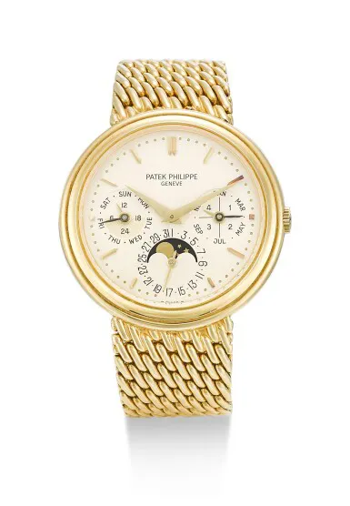 Patek Philippe Perpetual Calendar 3945 36mm Yellow gold Silver