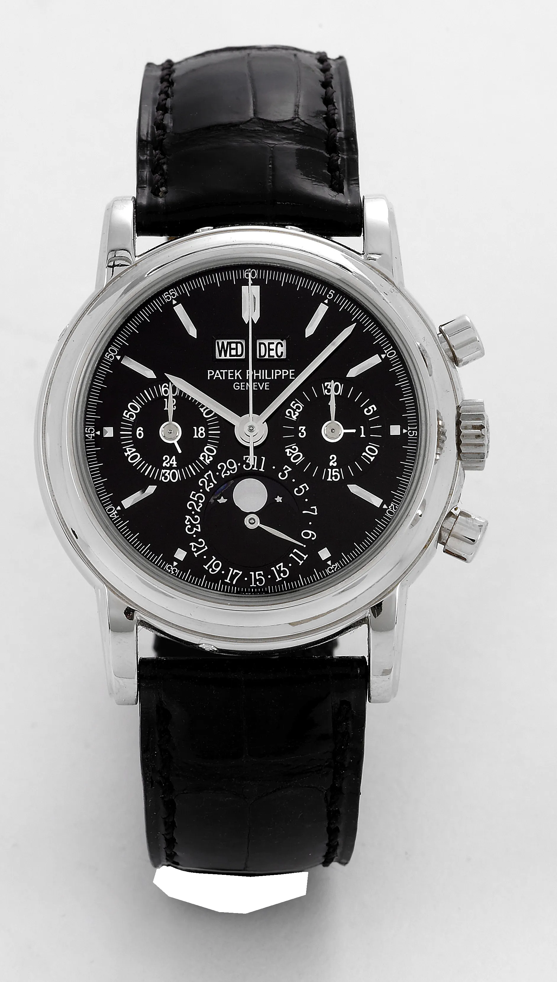 Patek Philippe Perpetual Calendar Chronograph 3970EP 36mm Platinum Black