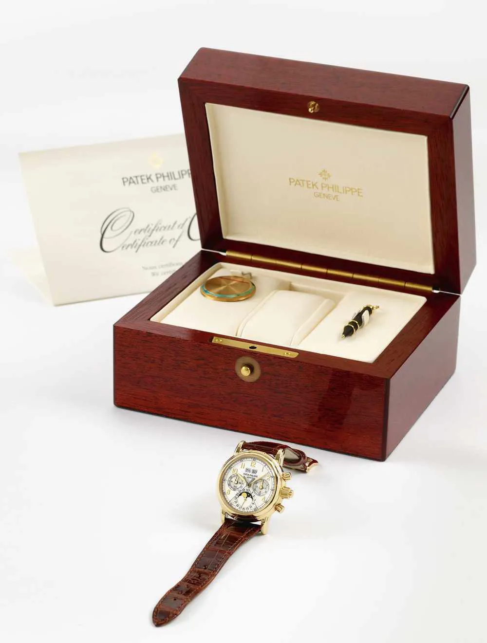 Patek Philippe Perpetual Calendar Split-Seconds Chronograph 5004J 36mm Yellow gold Silver