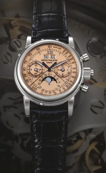 Patek Philippe Perpetual Calendar Split-Seconds Chronograph 5004G 36.5mm White gold Salmon