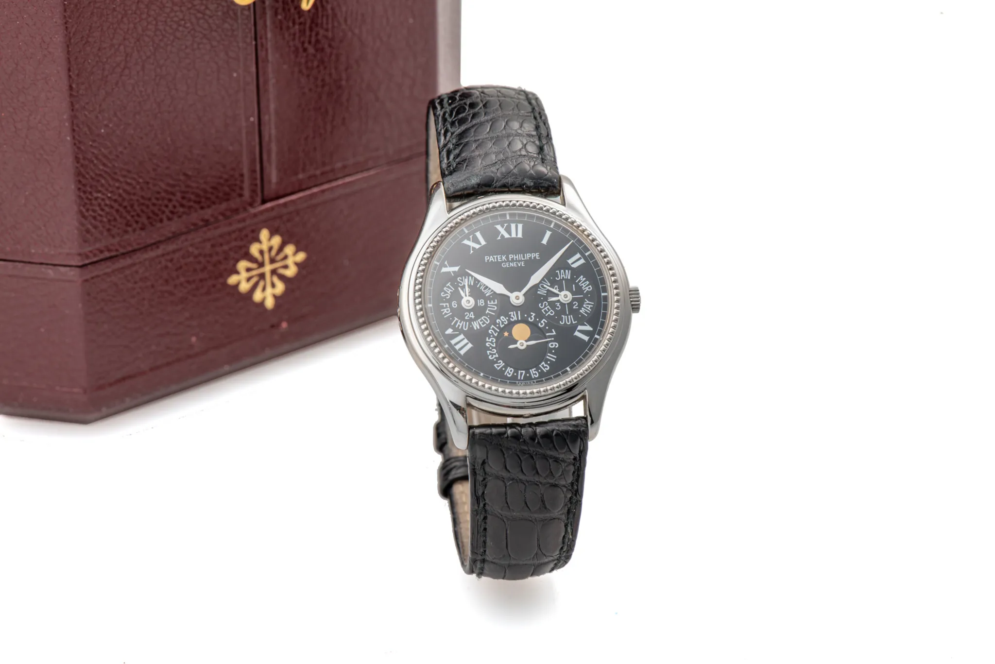 Patek Philippe Perpetual Calendar 5038 36mm White gold Black