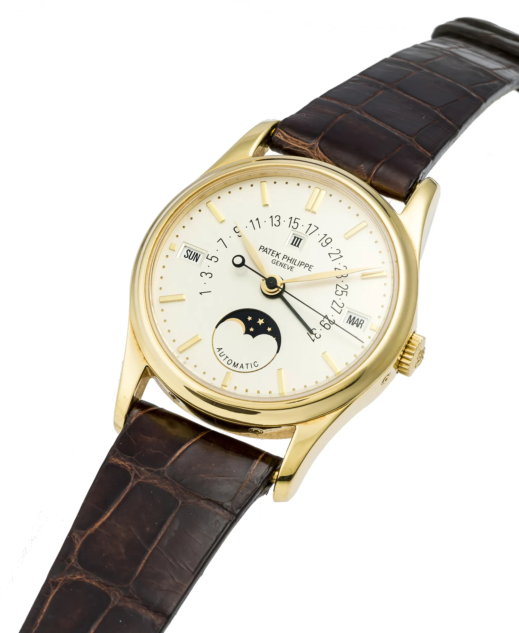 Patek Philippe Perpetual Calendar 5050J 35mm Yellow gold Cream