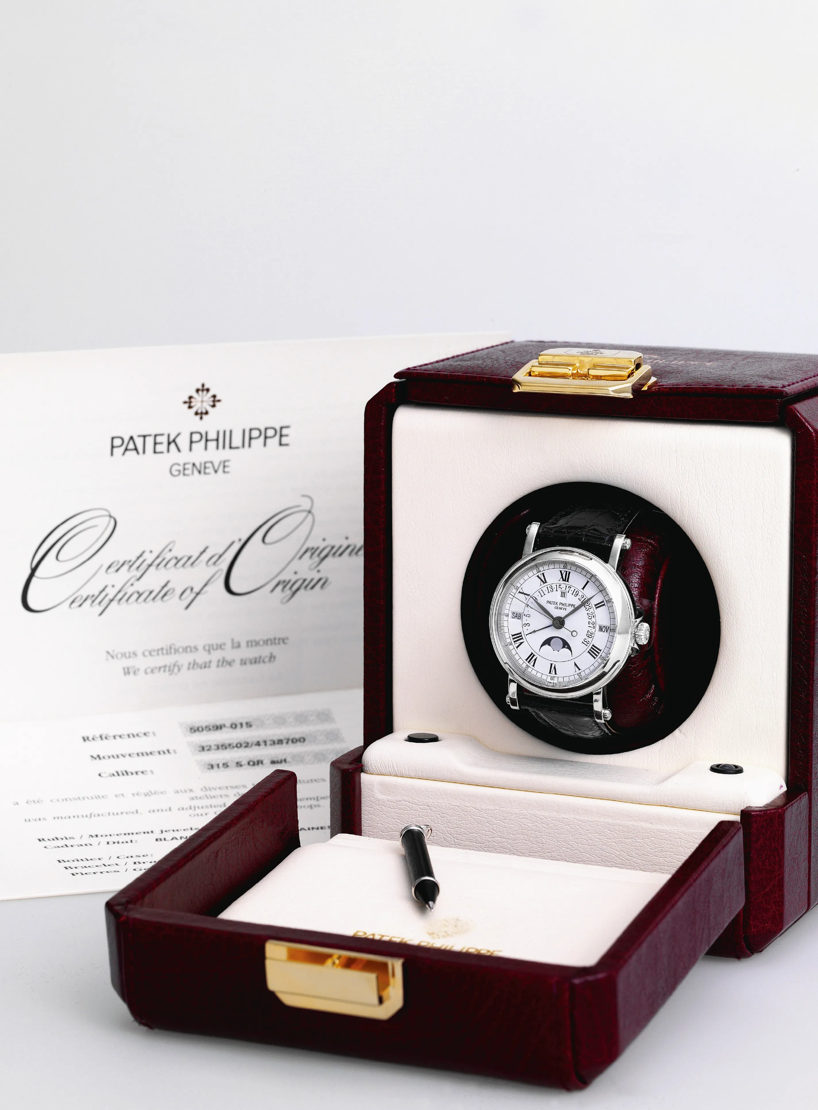 Patek Philippe Perpetual Calendar 5059P 36mm Platinum White