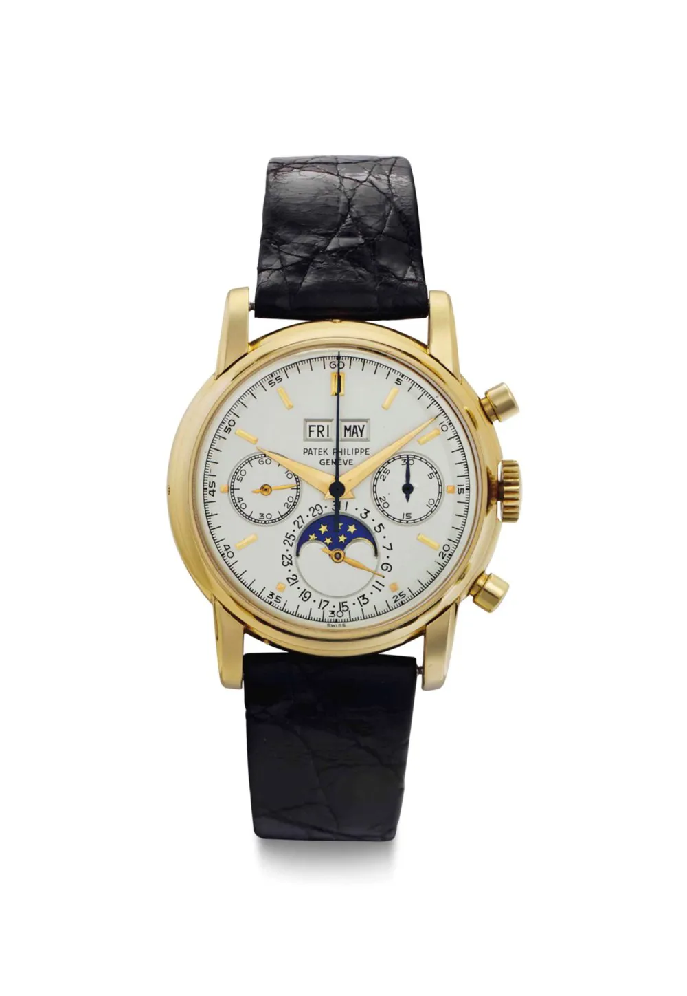 Patek Philippe Perpetual Calendar Chronograph 2499 37.5mm Yellow gold Silver