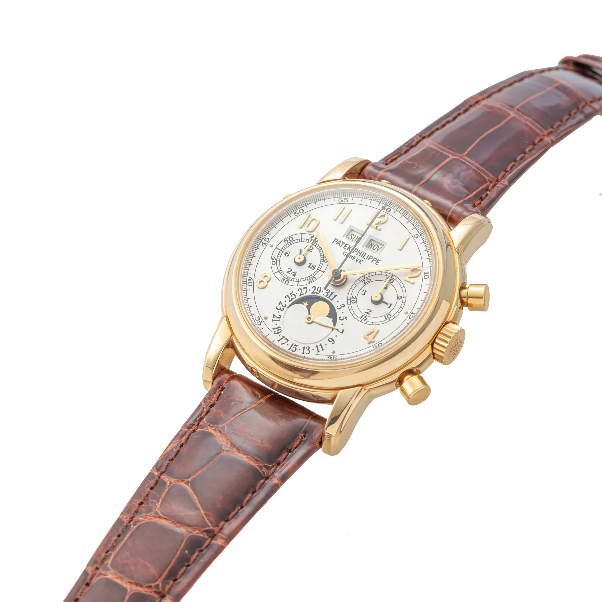 Patek Philippe Perpetual Calendar Chronograph 3971 36mm Yellow gold Silver 3