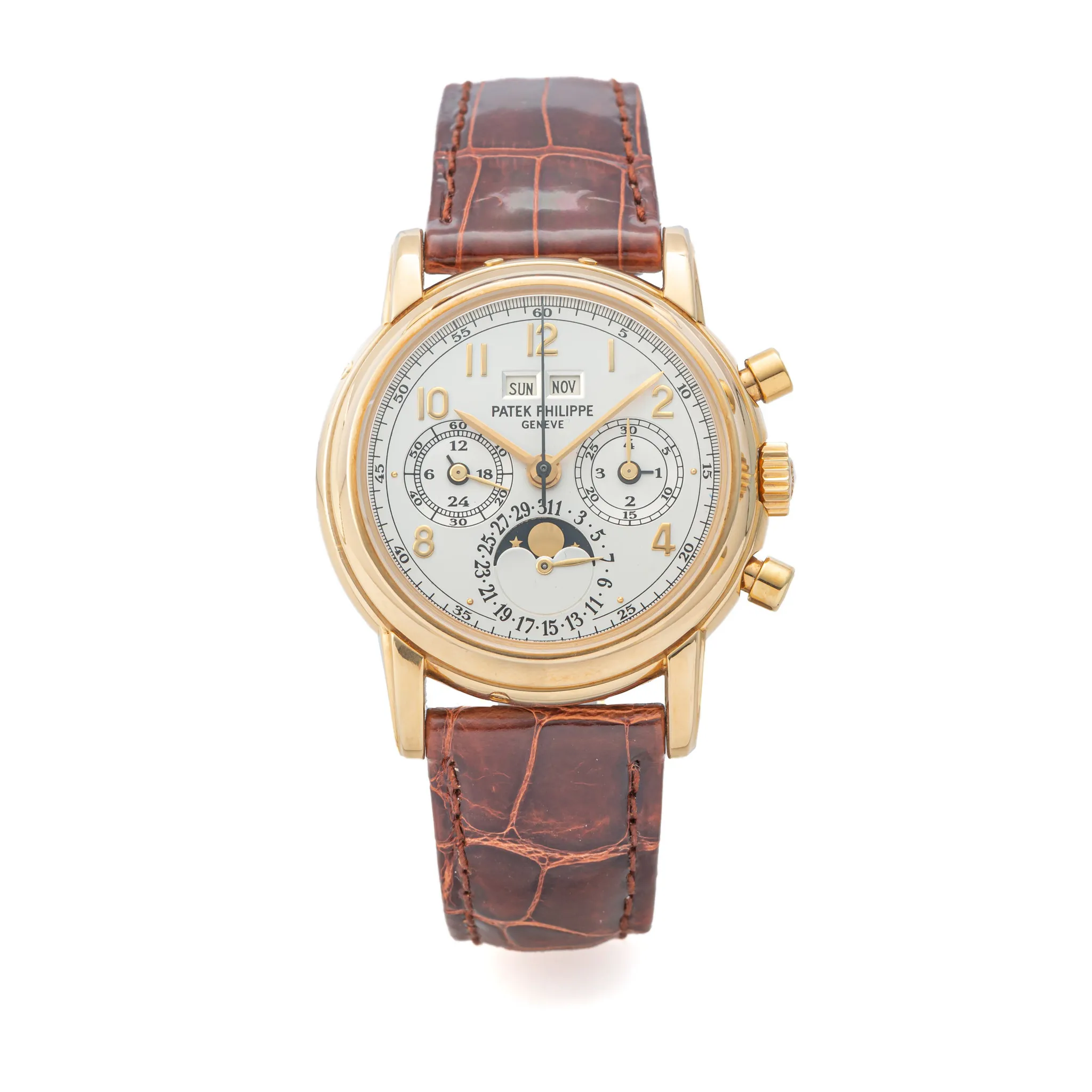 Patek Philippe Perpetual Calendar Chronograph 3971 36mm Yellow gold Silver 4