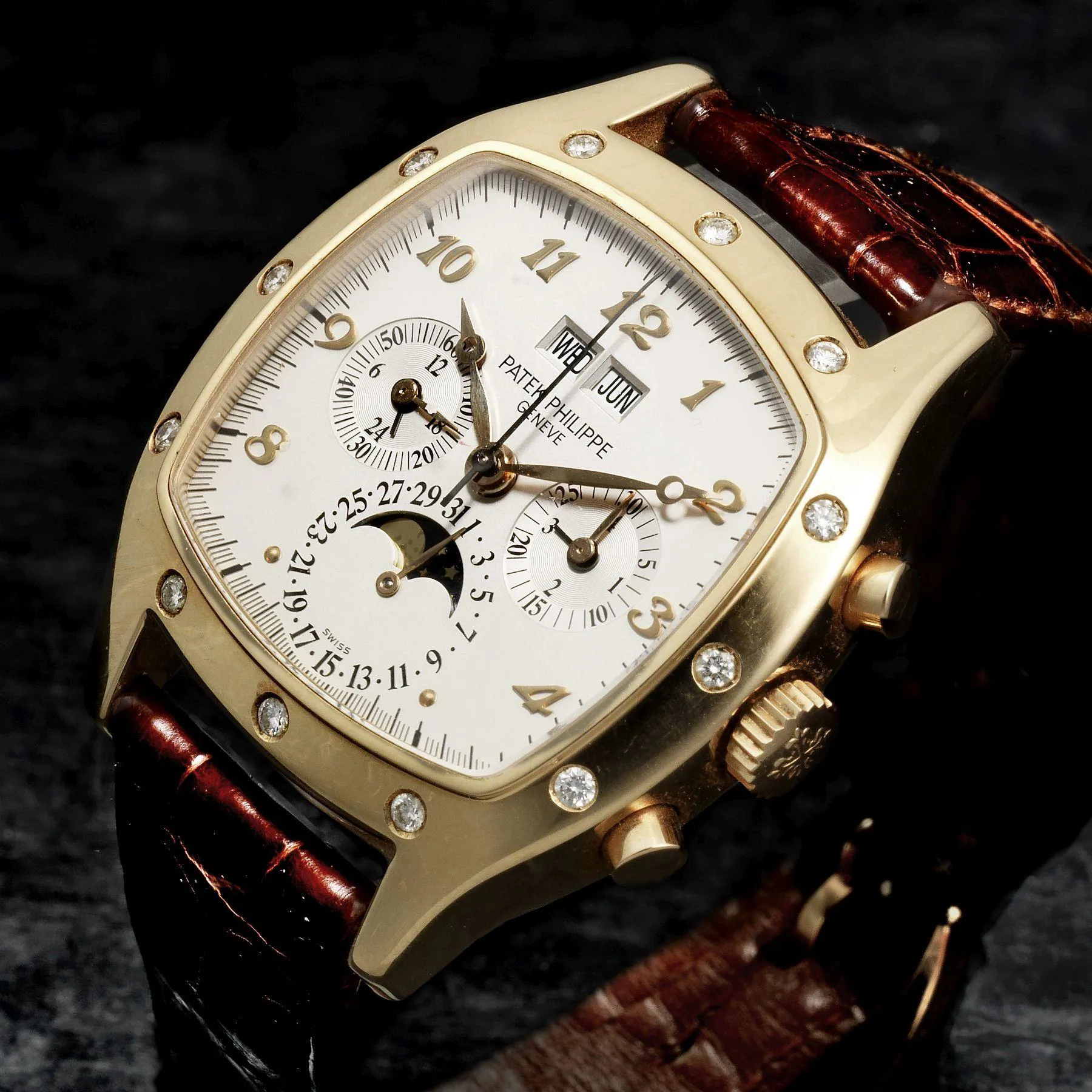 Patek Philippe Perpetual Calendar Chronograph 5020R 37mm Rose gold Silver