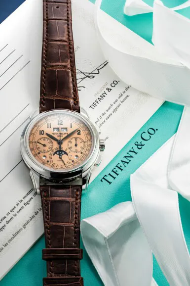 Patek Philippe Perpetual Calendar Chronograph 5270P 41mm Platinum Salmon