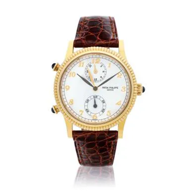 Patek Philippe Travel Time 4864 30mm Yellow gold White