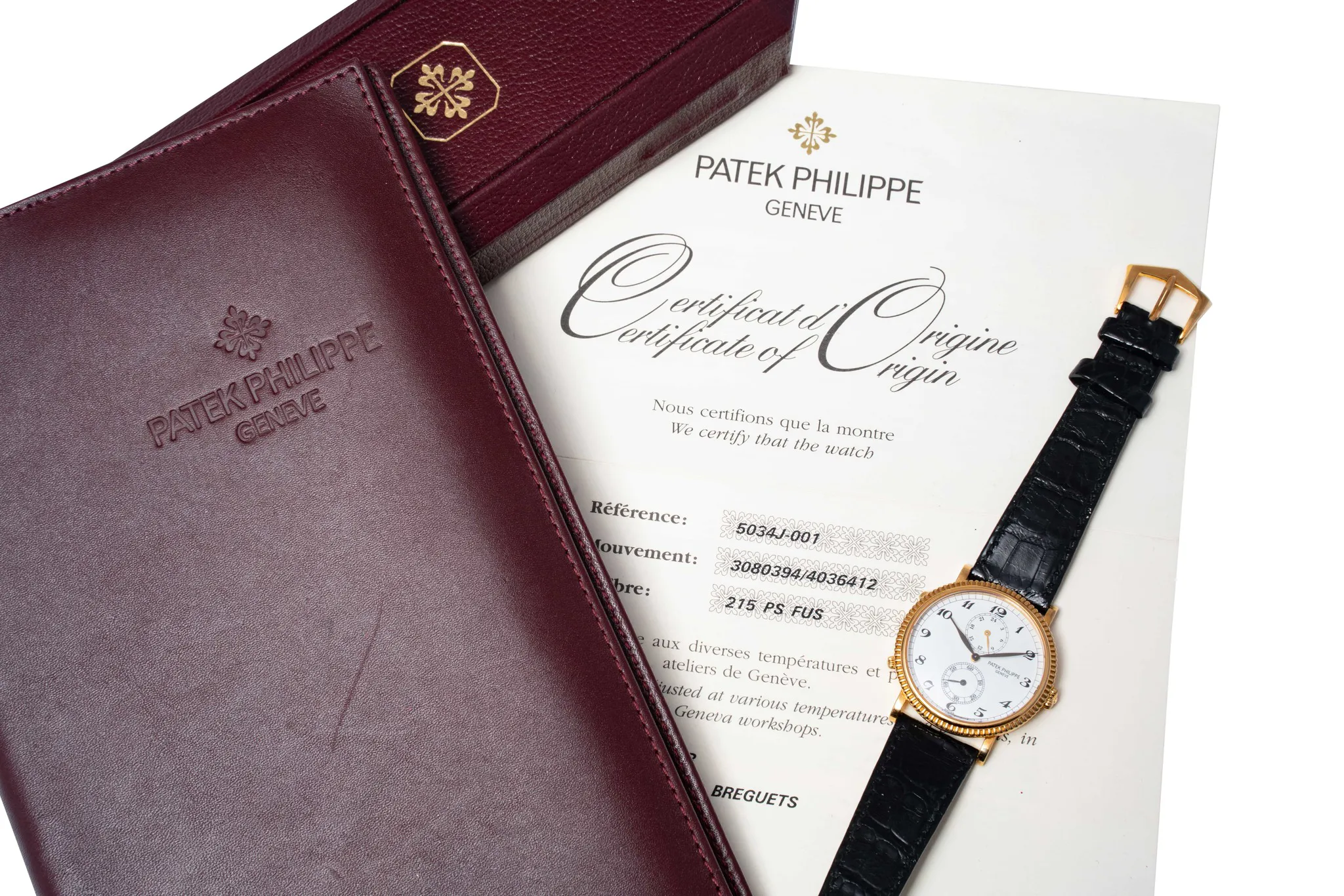 Patek Philippe Calatrava Travel Time 5034J-001 34mm Yellow gold White 2