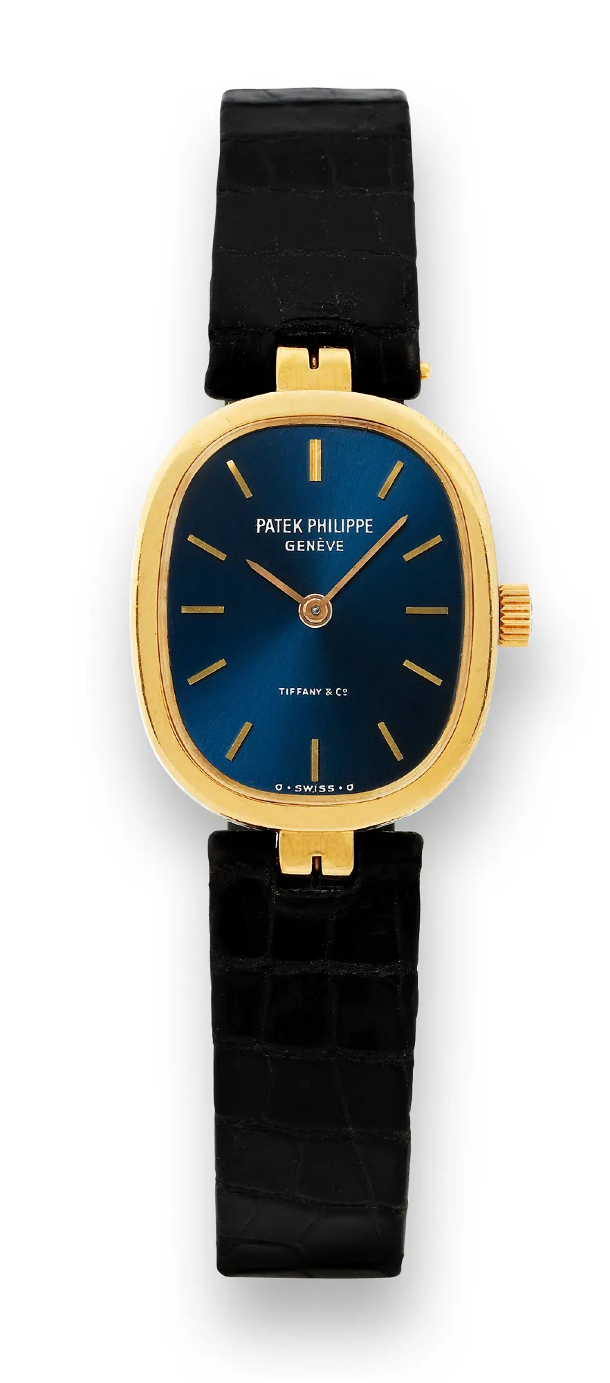 Patek Philippe 4554 20mm Yellow gold Blue