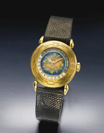 Patek Philippe World Time 1415 31mm Yellow gold Enamel