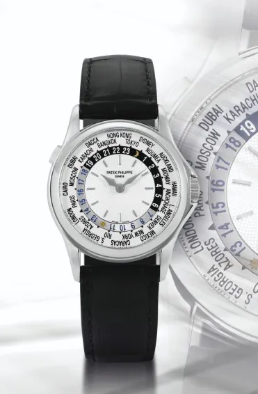 Patek Philippe World Time 5110G 37mm White gold Silver