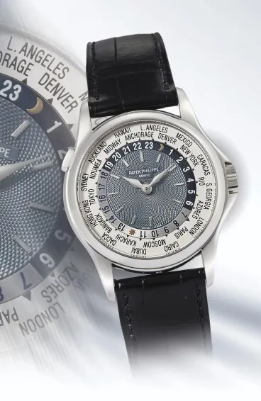 Patek Philippe World Time 5110P 37.5mm Platinum Blue