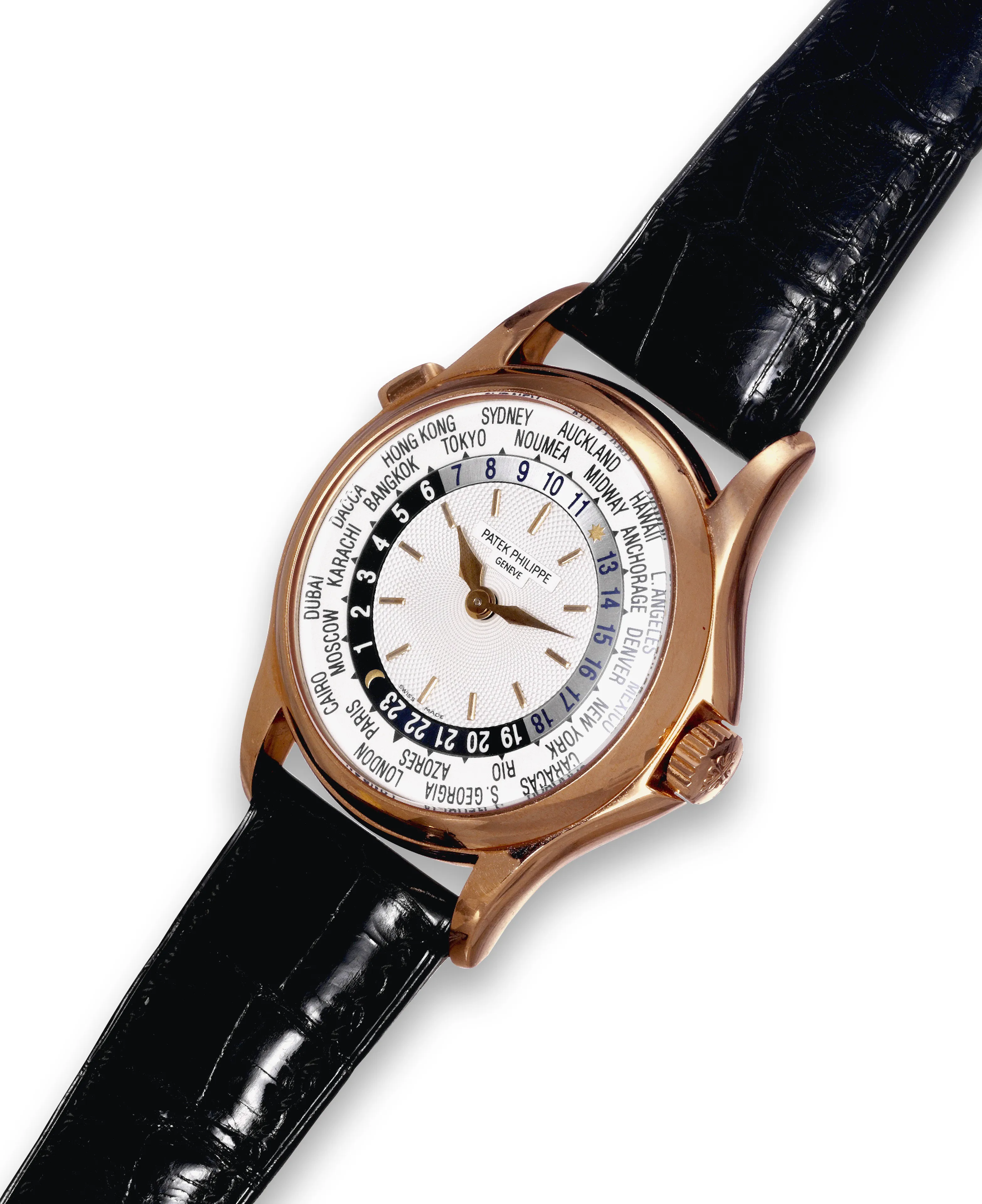 Patek Philippe World Time 5110R 37mm Rose gold Guilloché