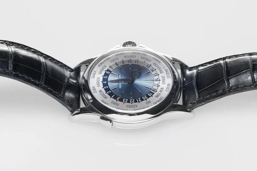 Patek Philippe World Time 5130P 39mm Platinum Blue 2