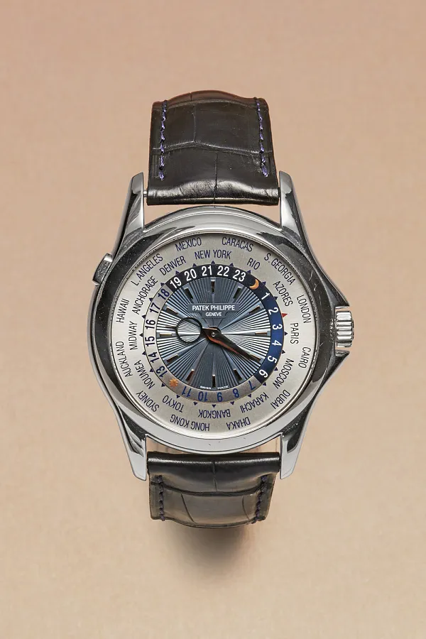 Patek Philippe World Time 5130P 39mm Platinum Blue