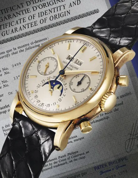 Patek Philippe Perpetual Calendar Chronograph 2499 38mm Yellow gold Silver