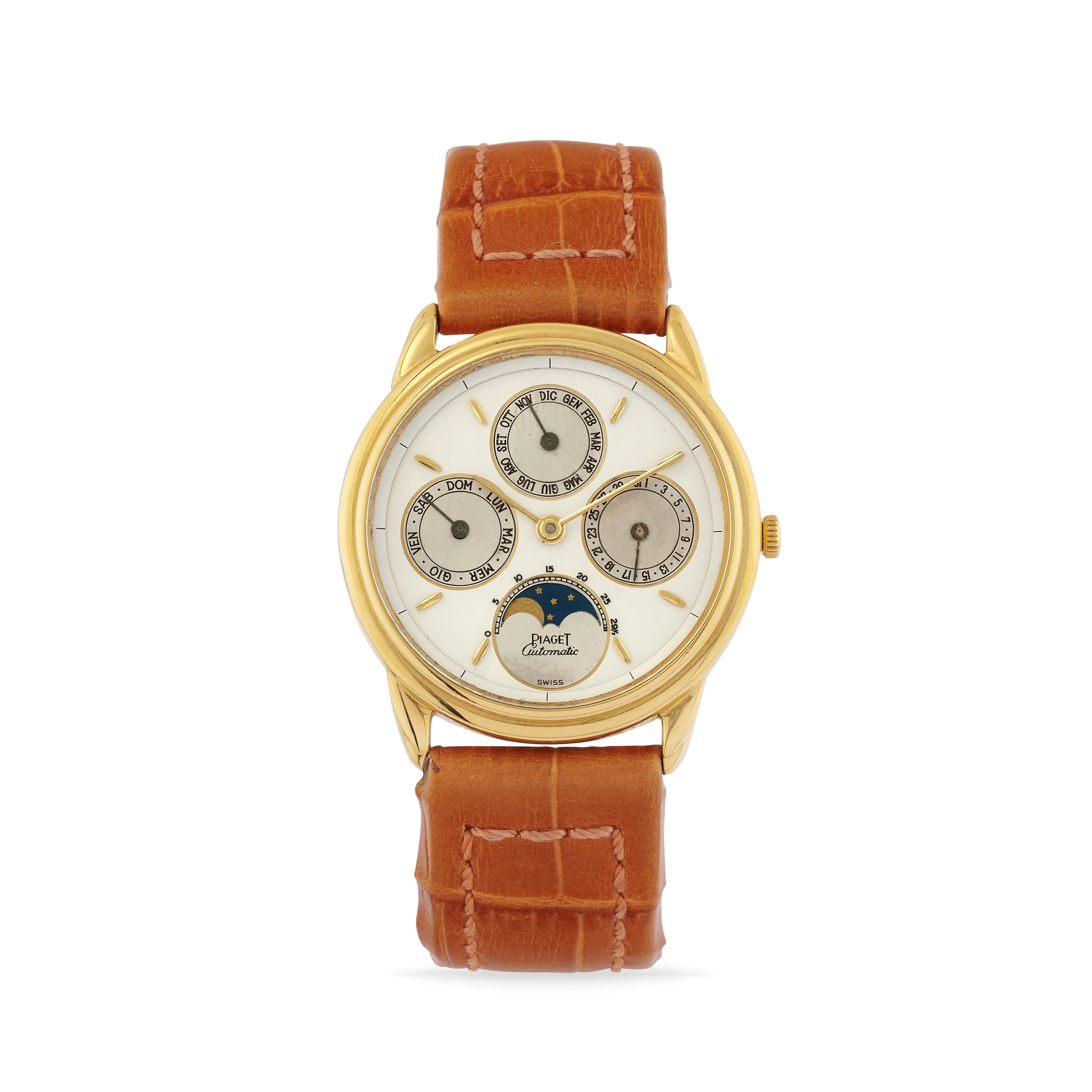 Piaget Perpetual Calendar 15958 34mm Yellow gold White