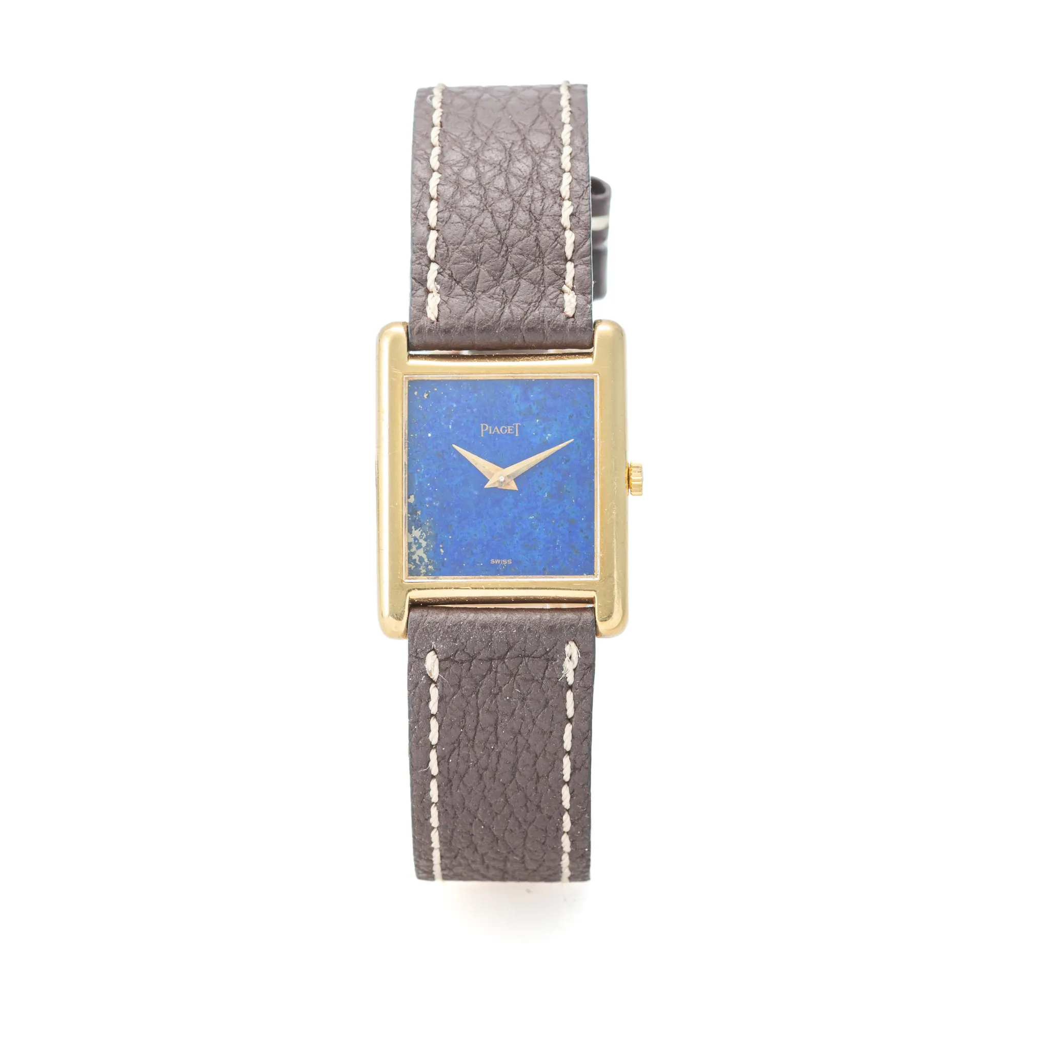 Piaget Tank 90802 23mm Yellow gold Blue