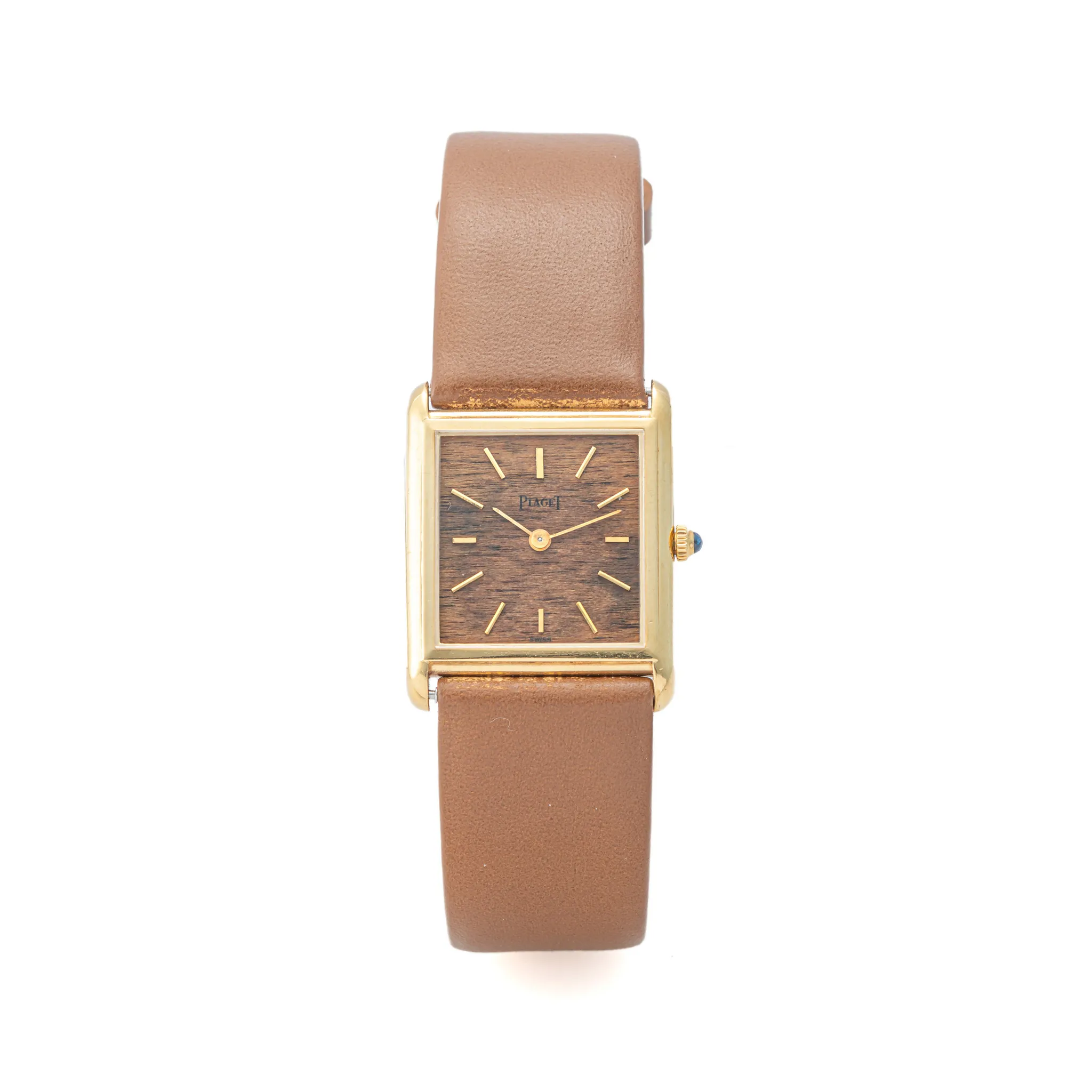 Piaget Tank 9284 23mm Yellow gold Brown