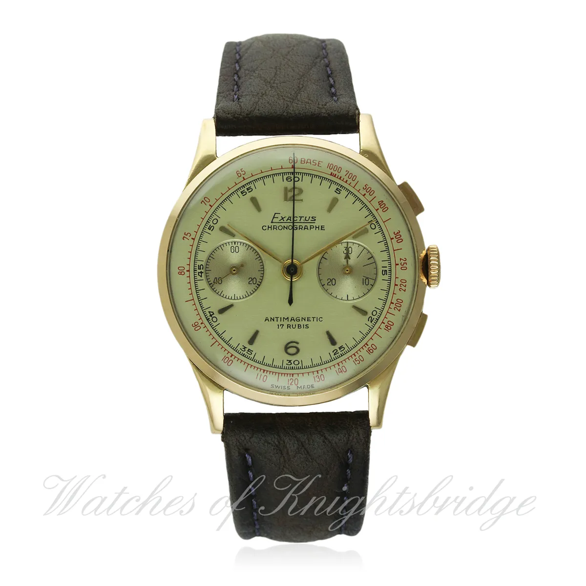 Exactus Chronograph 147 38mm Yellow gold Champagne