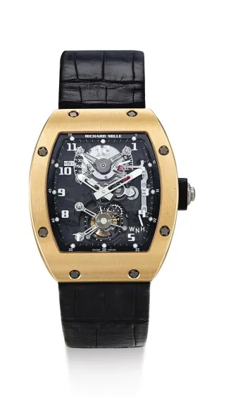 Richard Mille RM 002 38mm Rose gold Semi-skeletonized