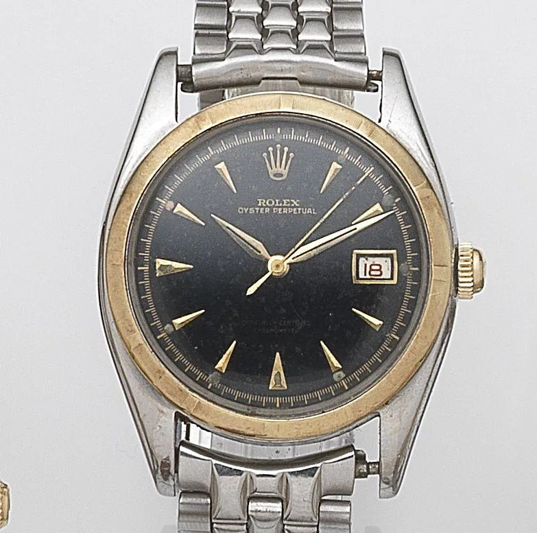 Rolex Oyster Perpetual 6075 36mm Stainless steel and Gold-plated Black