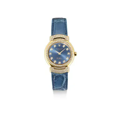 Rolex Cellini 6621 26mm Yellow gold Blue