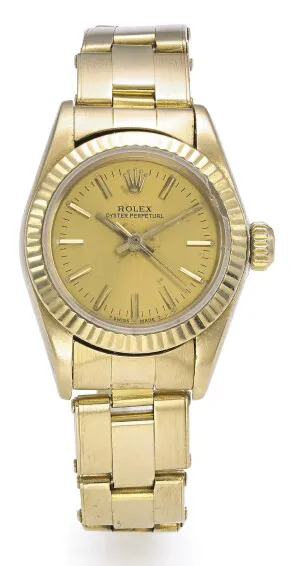 Rolex Oyster Perpetual 26 67198 24.5mm Yellow gold Champagne