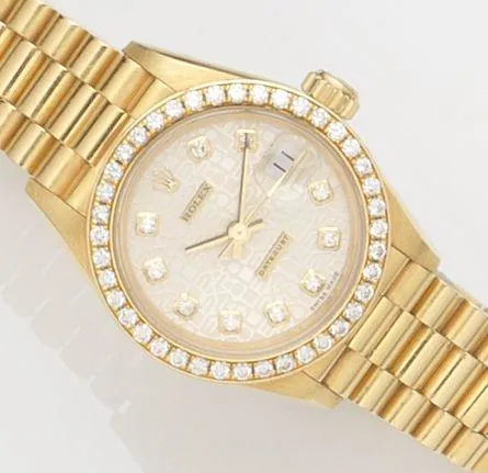 Rolex Lady-Datejust 69138 26mm Yellow gold Champagne