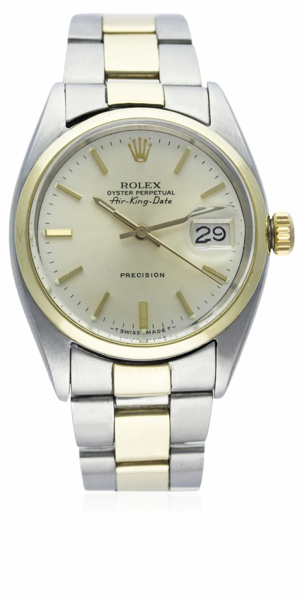 Rolex Air King 5701 35mm Yellow gold and Stainless steel Silver