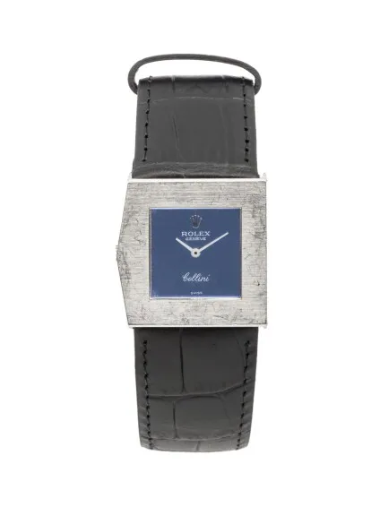 Rolex Cellini 4017-10 28mm White gold Blue